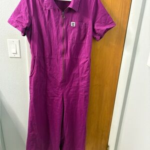Purple Short Sleeve Jumpsuit